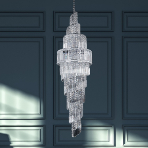 Isla 24  Light 2200mm Crystal Polished Chrome Ceiling Light